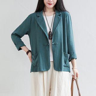Frog Buttoned Blazer