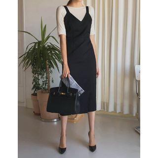 Sleeveless Slit Long H-line Dress