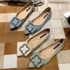 Pointy Rhinestone Flats