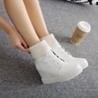 Hidden-wedge Platform Short Boots