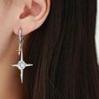 Star Drop Earring 1 Pair - Gold & Silver - One Size