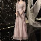 Meshed Long Dress