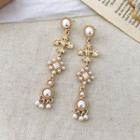 Faux Pearl Baroque Earring 1 Pair - 01 - 925 - Silver - One Size
