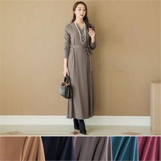 Colored Wrap Maxi Dress