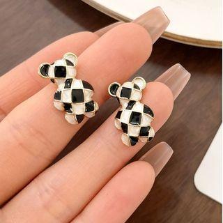 Bear Checker Alloy Earring