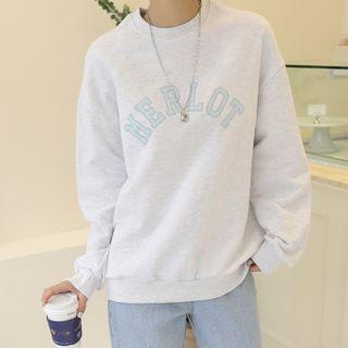 Letter-patched Cotton Sweatshirt