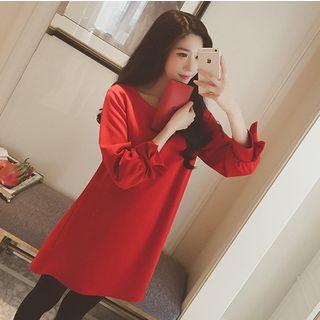 Bow Detail Long-sleeve Dress