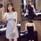 Bow Accent Sleeveless A-line Dress