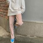 Color-block Printed Leopard Wide Leg Pants Leopard Pink - One Size