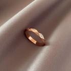 Rhinestone Stainless Steel Ring Ring - Rose Gold - 7