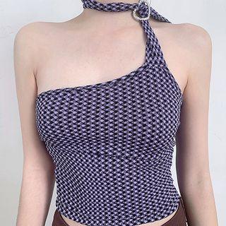 Halter Patterned Camisole Top
