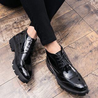 Lace-up Patent Casual Shoes