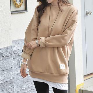 Thick Round-neck Long-sleeve Long Sweatshirt