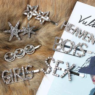 Rhinestone Star / Lettering / Smiley Hair Pin (various Designs)