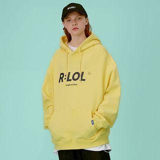 [r:lol] Couple Kangaroo-pocket Lettered Hoodie