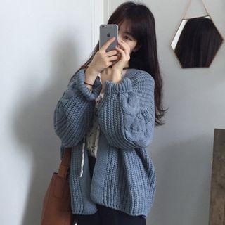 Rib Knit Thick Cardigan