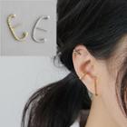 925 Sterling Silver C-shape Earring