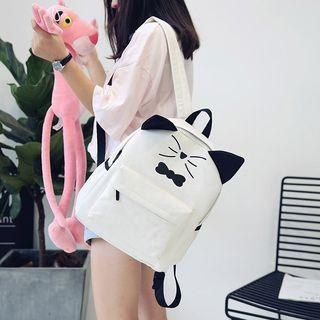 Ear Accent Canvas Backpack