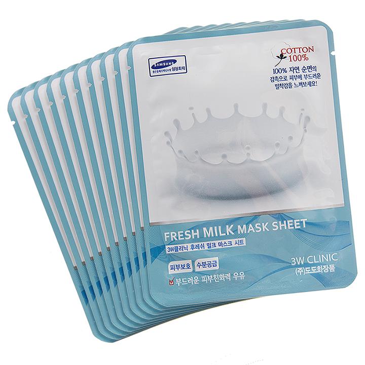 3w Clinic - Fresh Milk Mask Sheet 10 Pcs