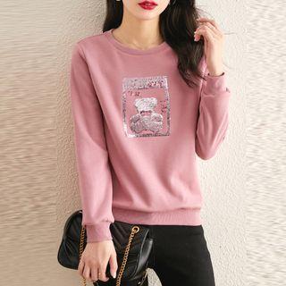 Sequined Bear Sweatshirt