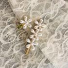 Flower Hair Clip Set Of 2 Ivory - One Size