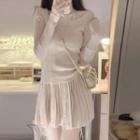 Plain Knit Top / A-line Skirt