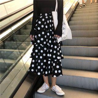 Dot Ruffle Skirt