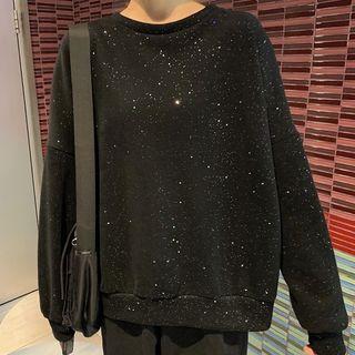 Glitter Sweatshirt Black - One Size