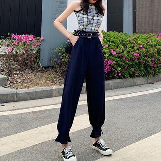 Plaid Halter Top / Harem Pants