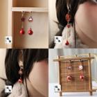 Alloy Flower / Daruma Dangle Earring