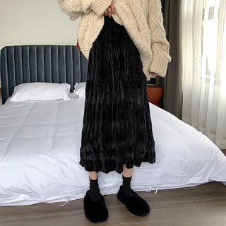 High-waist Ruffled Midi Skirt