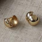 Alloy Bead Earring 823 - 1 Pair - Gold - One Size