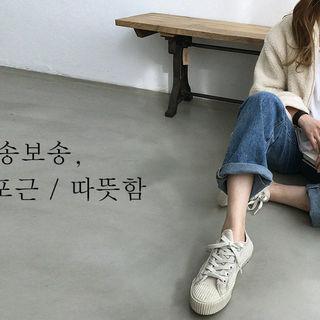 Collared Sherpa-fleece Zip-up Jacket