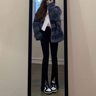 Slit Bootcut Jeans / Belt / Set