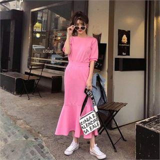 Mock Two-piece Maxi Mermaid Dress