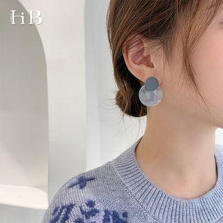 Marble Print Geometric Drop Earring 1 Pair - As Shown In Figure - One Size