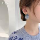 Marble Print Geometric Drop Earring 1 Pair - As Shown In Figure - One Size