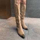 Pointy Suedette Tall Western Boots
