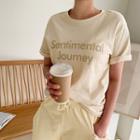 Sentimental Journey Letter T-shirt Beige - One Size