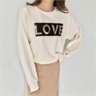 Love Sequin Letter Sweatshirt