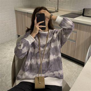 Round Neck Tie-dyed Sweatshirt