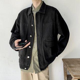 Plain Pocketed Oversize Jacket