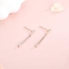 925 Sterling Silver Drop Earring 1 Pair - Es1170 - Rose Gold - One Size
