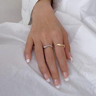 Irregular Twisted Open Ring