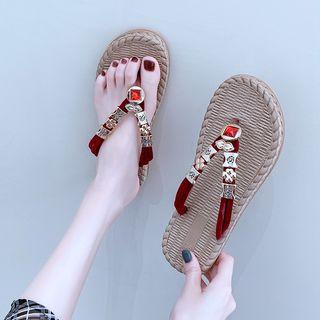 Bead Accent Flip Flops