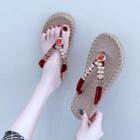 Bead Accent Flip Flops