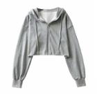 Plain Zip Cropped Jacket