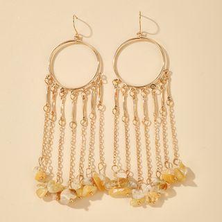 Fringed Drop Earring 1 Pair - 14852 - Gold - One Size