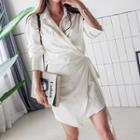 Side Tie Long-sleeve Dress