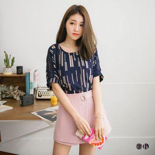 Geometric Prints Round Neck Shirt
